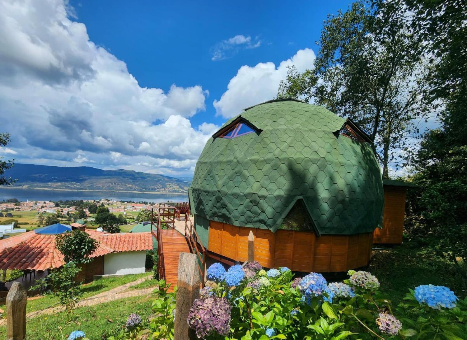 ホテル Glamping Sede Campestre Mirador De Pueblo Viejo グアタビータ エクステリア 写真